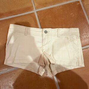 Abercrombie & Fitch Cream Low-Rise Shorts
